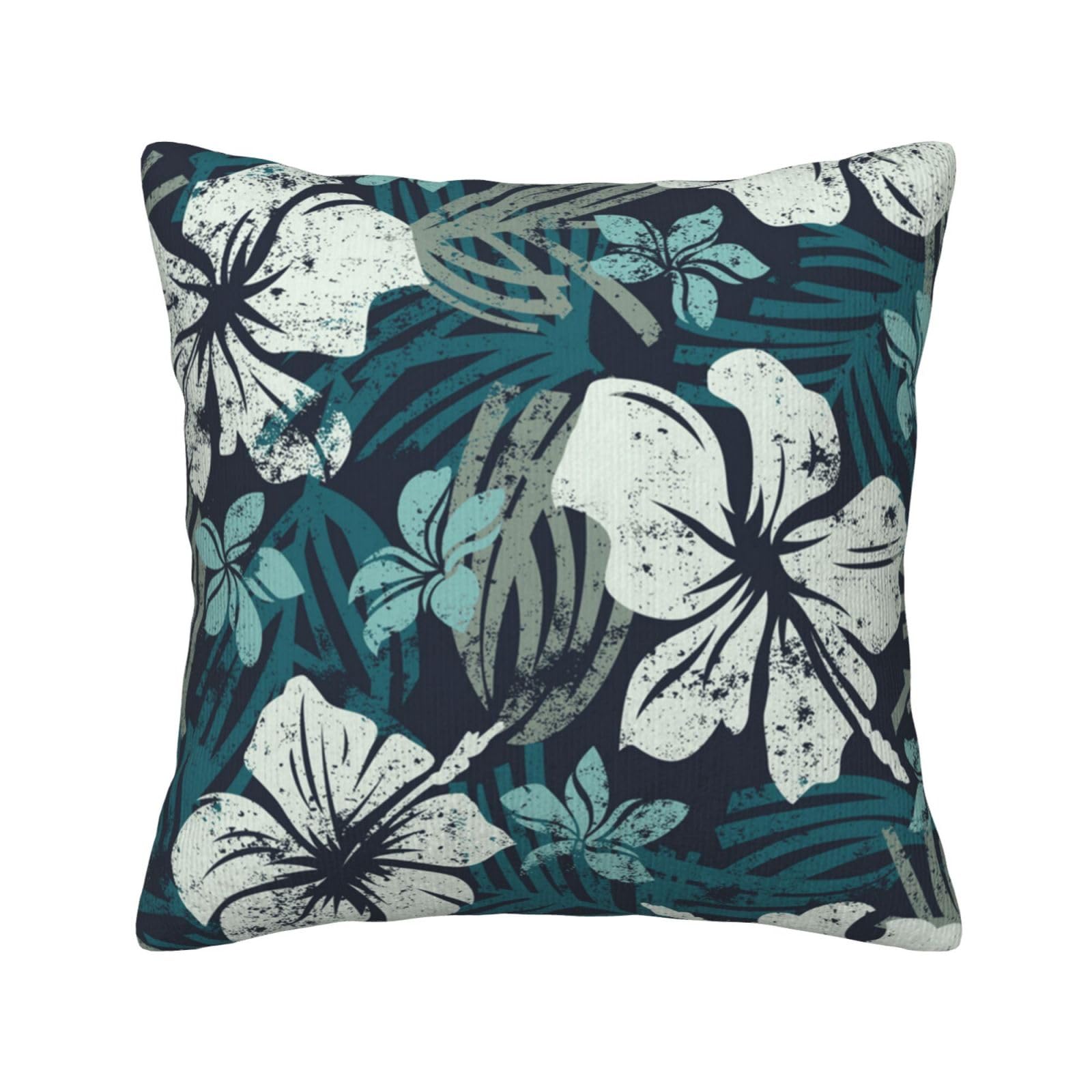 Housse de coussin hibiscus 45x45 cm TOMPPY pour canapé de salon