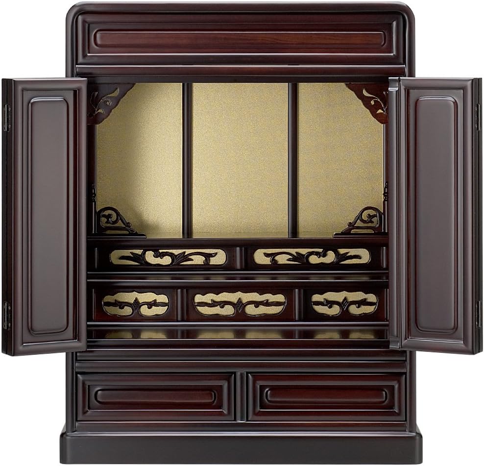 Takita Shop, Buddhist altar, Karaki Mini Buddhist altar (Made in Japan) Sakura color Buddhist altar No. 18