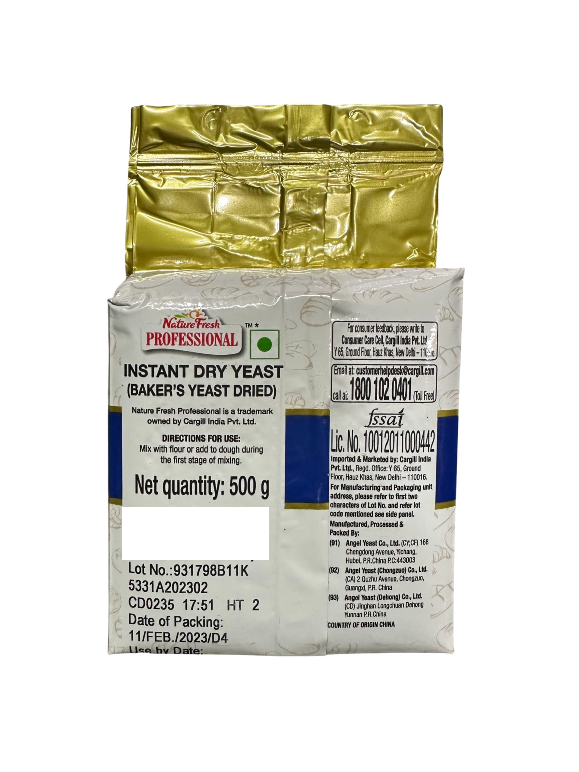 Magest - Instant Dry Yeast | Baker's Yeast Dried | Sugar Tolerant^ | NatureFresh Professional | Angel Yeast Co., Ltd. | A++ Grade, 500g - Image 2 thumbnail