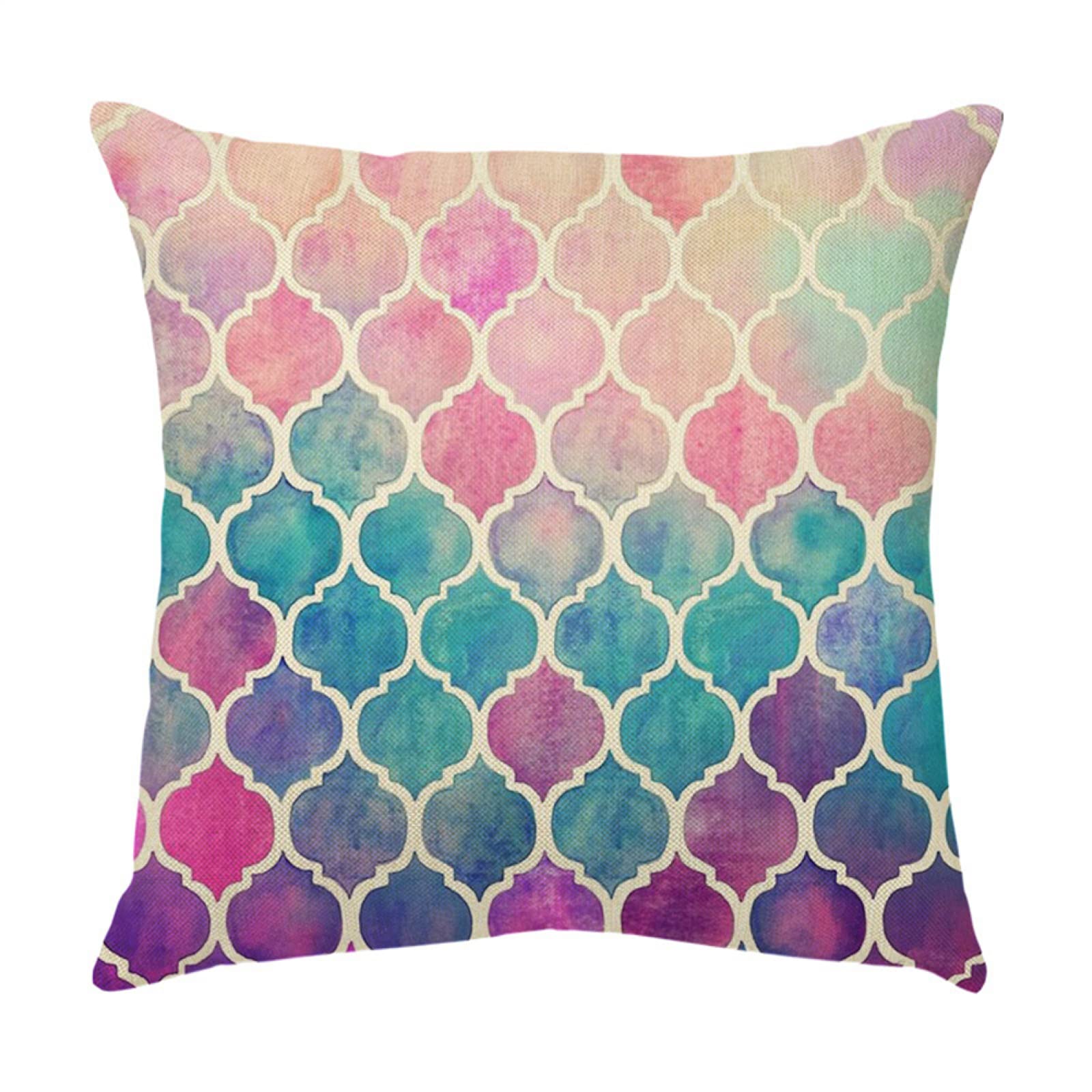 4 Piezas Funda de Almohada Turquesa Fundas de Cojín Terciopelo Sencillo y Decorativo para Sofá Camas Dormitorio Coche Lino Cojines Throw Pillow Covers 80x80cm/32x32 Inch