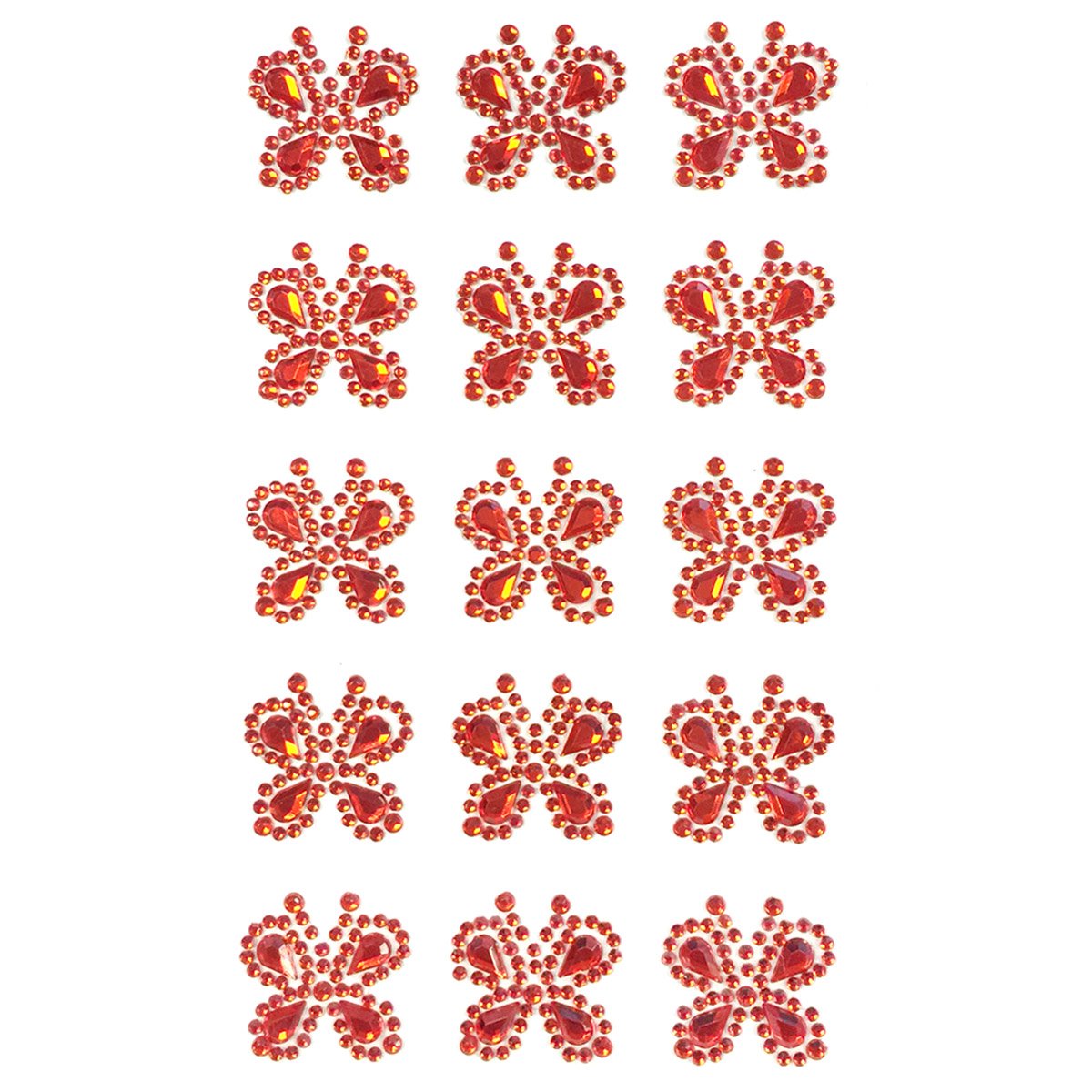 Strass adhésifs papillon rouge pour embellir vos albums photos de famille