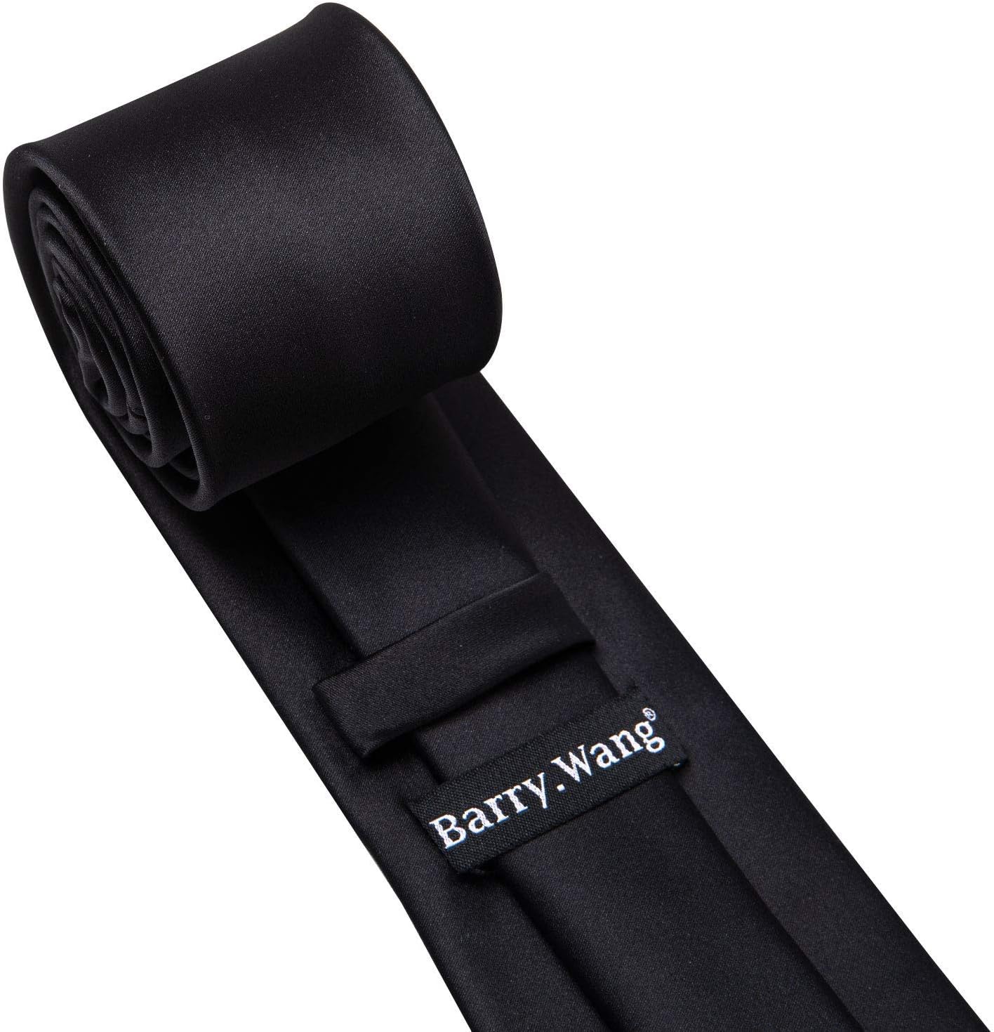 Barry.Wang Plain Men Silk Ties Extra Long Stain Necktie for Wedding Business Handkerchief Cufflinks Set Solid Colors - Image 7