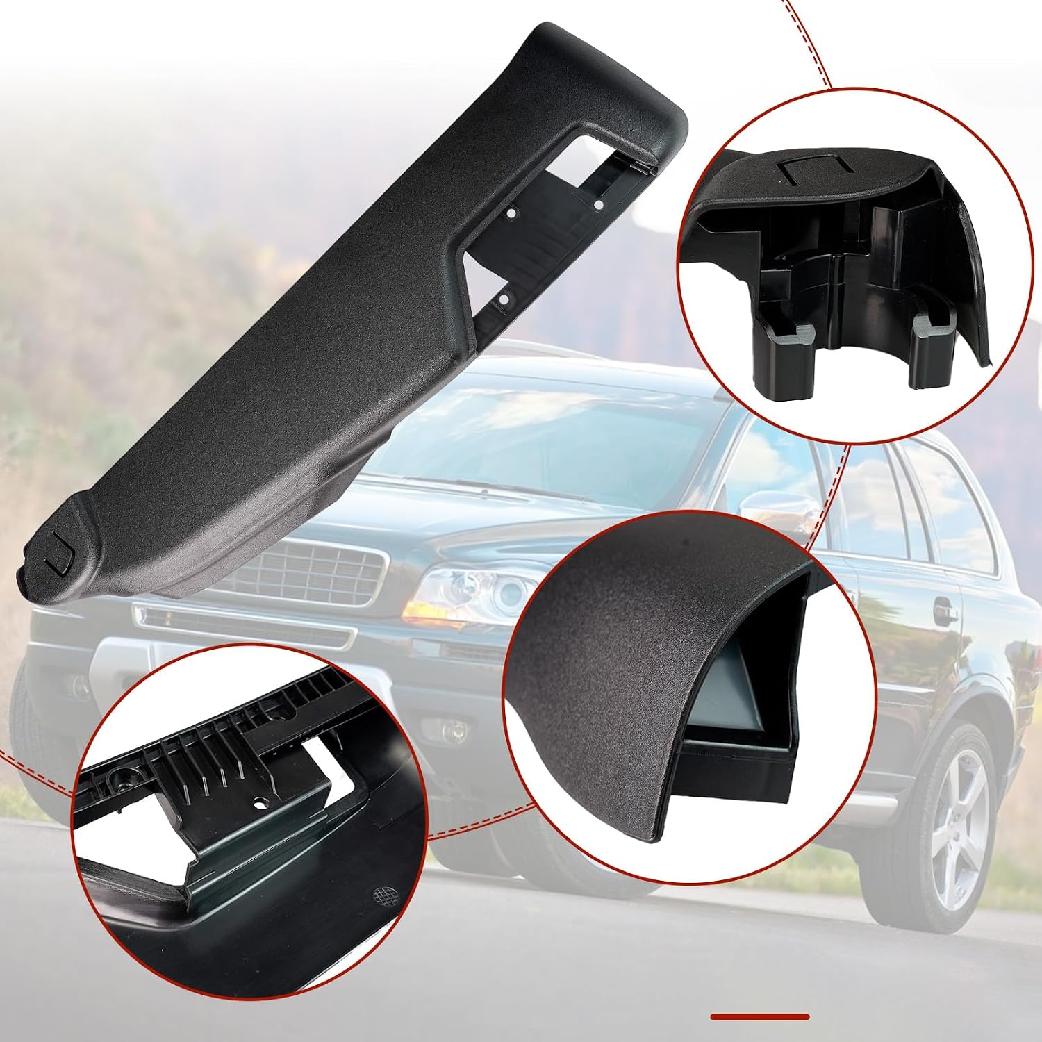 Driver Seat Switch Panel Cover for Volvo XC90 S60 S80 V70 XC70 Black | Fits XC90 2005-2014, S60 2005-2009, S80 2004-2006, V70 XC70 2005-2007, OEM# 39802011 39802012 39802015 39802020