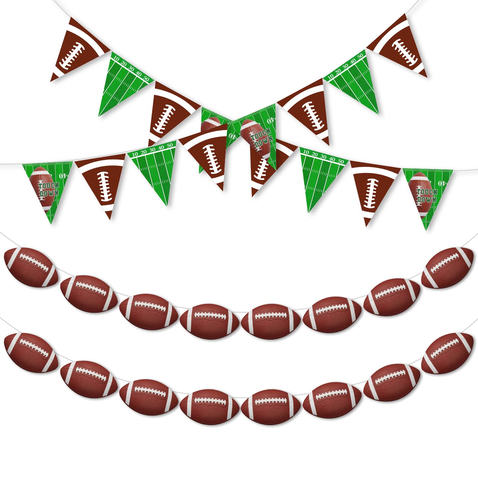 Football Banner Party Decorations,4Pcs Football Hanging Banner Set