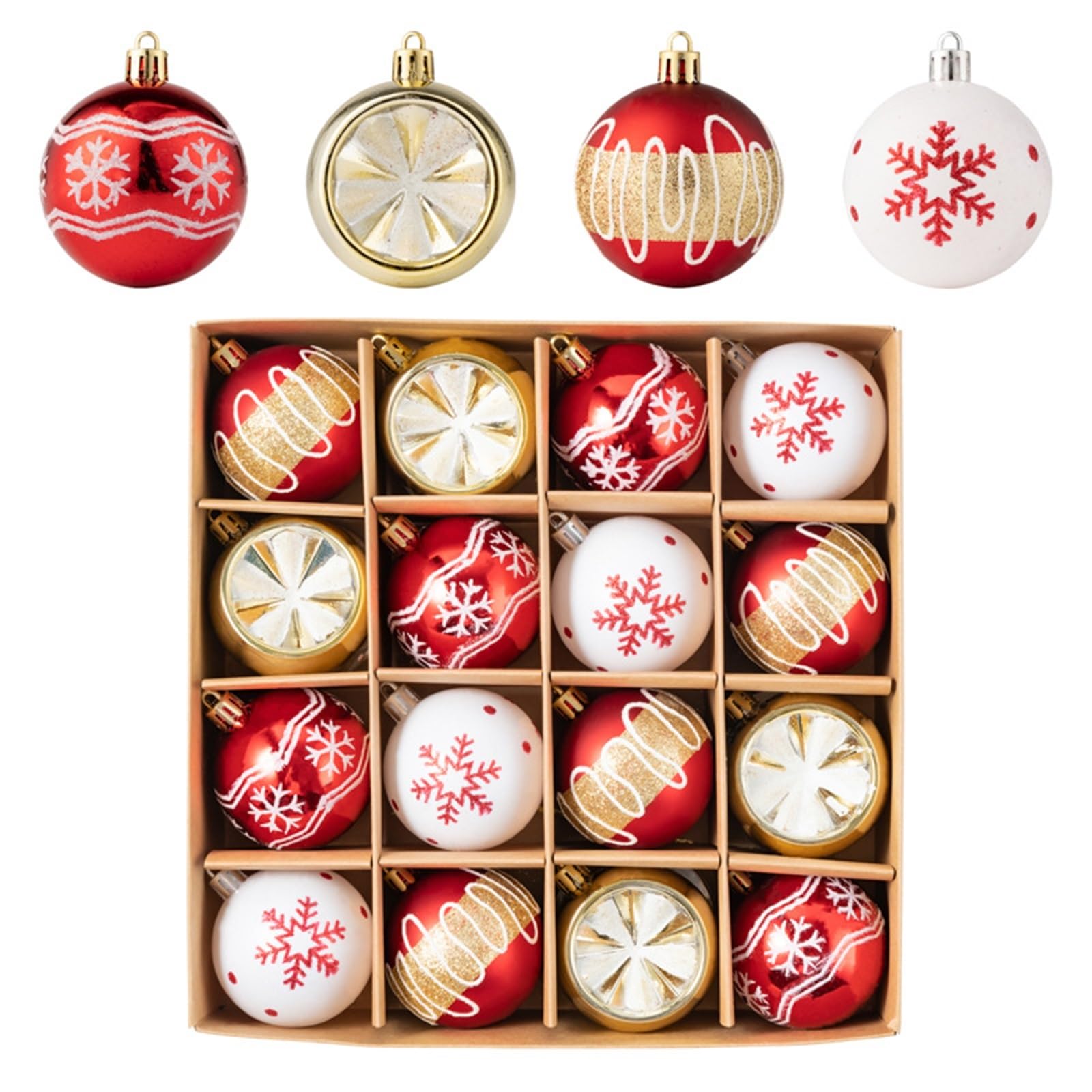 weihnachtsschmuck Weihnachtsschmuck-Set, bruchsicher, Weihnachtsbaumschmuck, Kugel, Großpackung, Elegante Hängeornamente for Weihnachtsbäume, Dekoration Set
