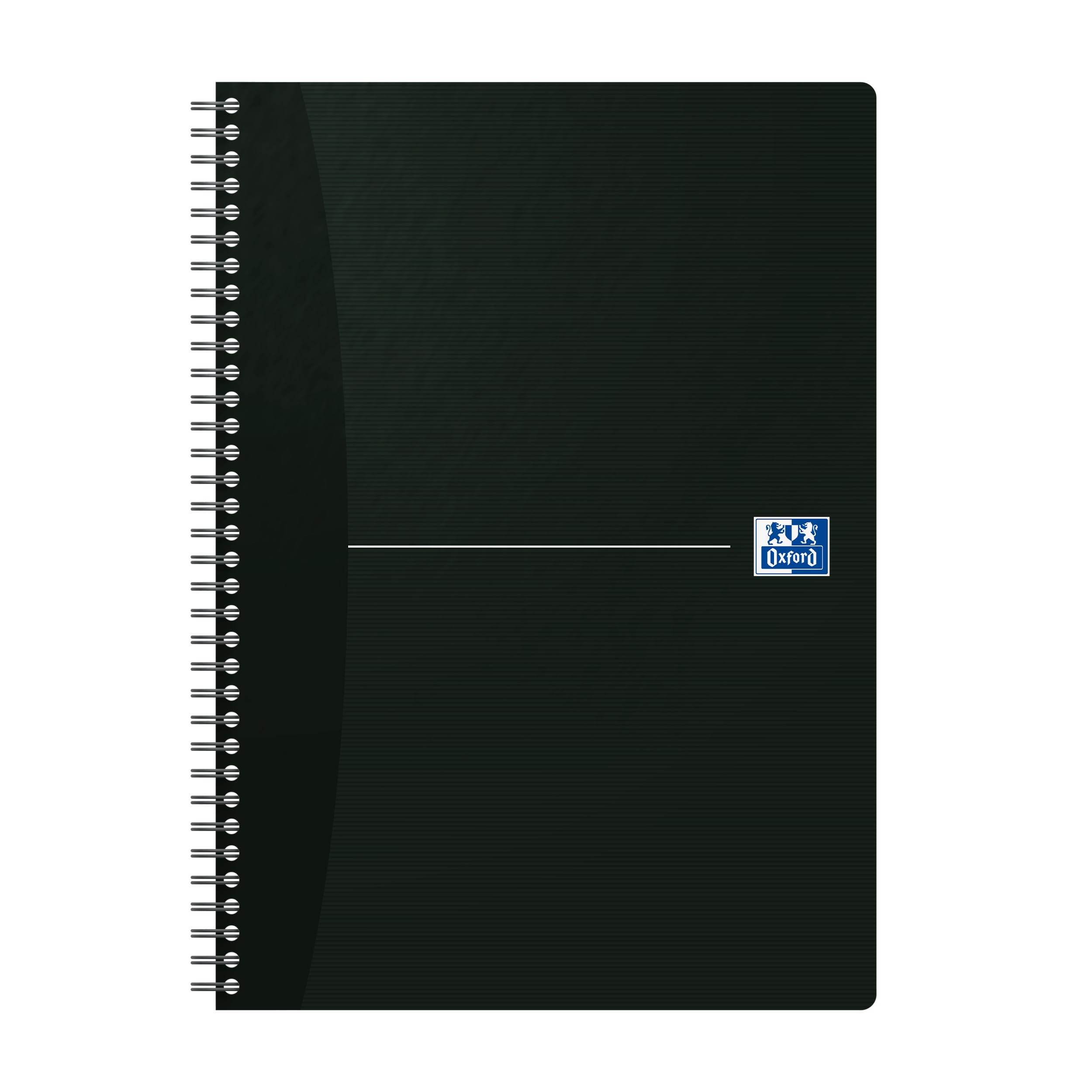 OXFORD Lot de 5 Cahiers Essentials A4 Petits Carreaux 180 Pages Reliure Spirale Couverture Carte Noir