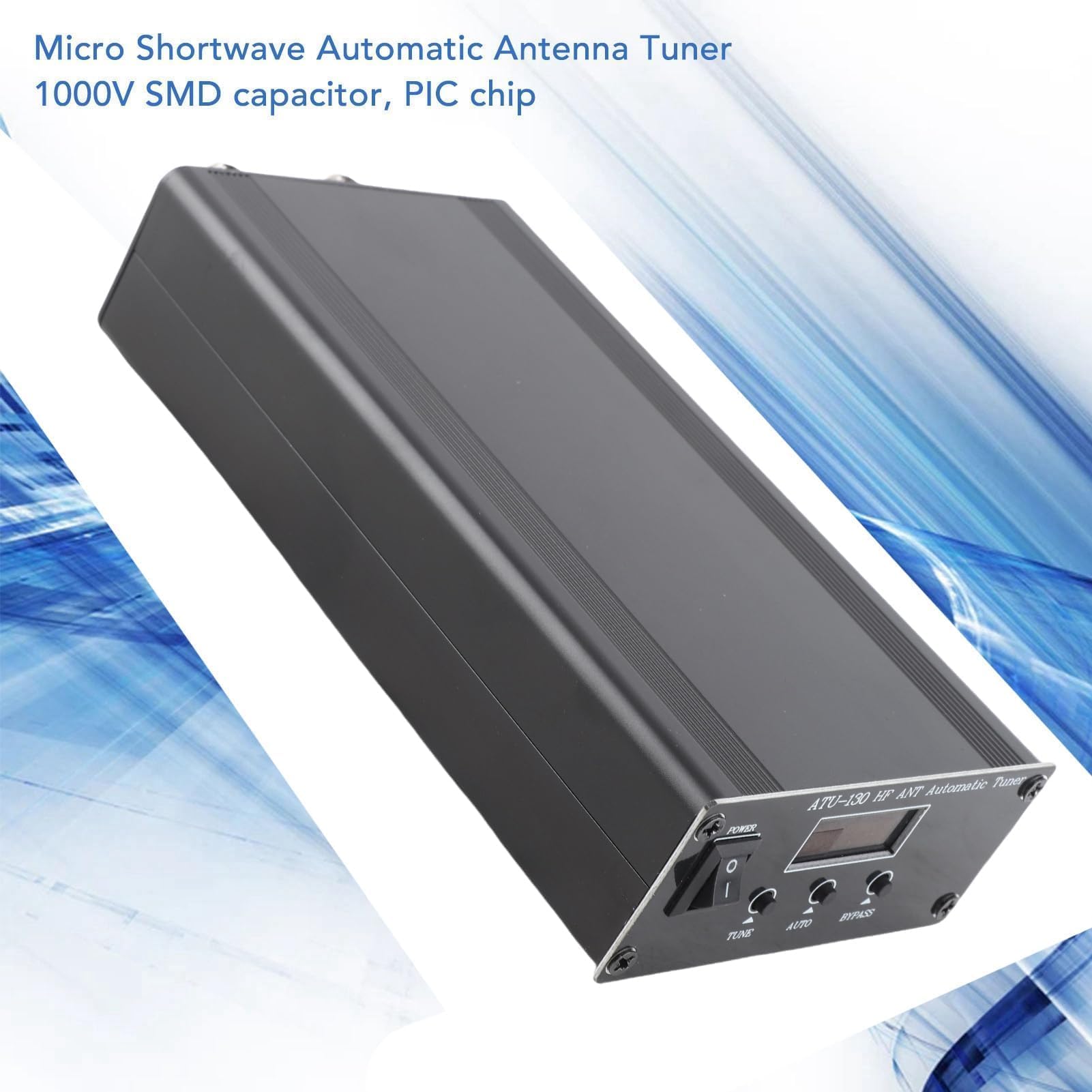 ATU 130 Miniaturowa Krótka Fala Automatyczna Tuner Antenowy 10 15 VDC OLED Display Aluminium Stopowa Skorupa 1,8 do 50 MHz