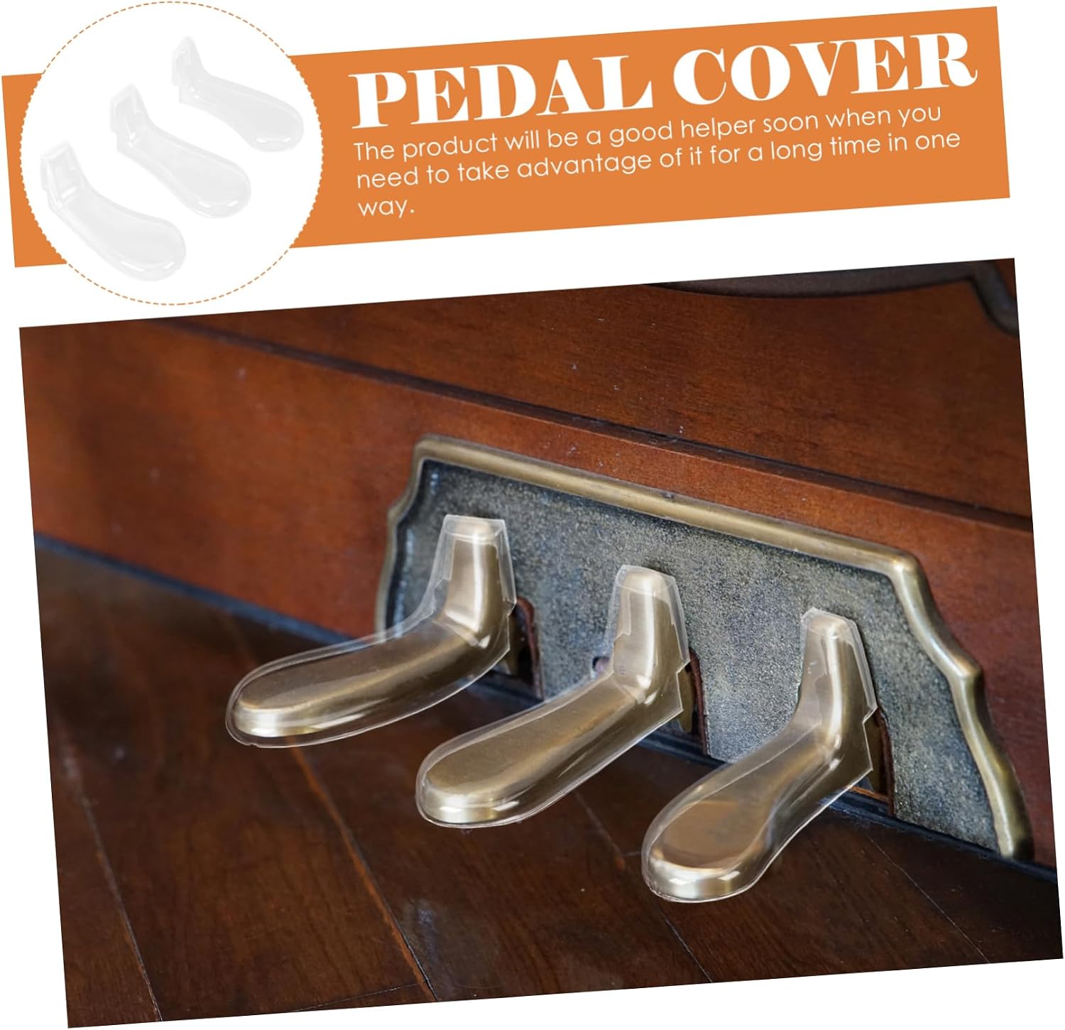 Abaodam 18pcs Piano Pedal Protective Plastic Foot Pad Sleeves for Grand Upright Pianos Elegant Design Material Reusable Prevents Friction Damage to Pedals