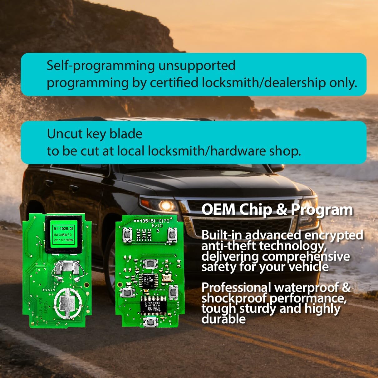 Fits for GMC Acadia Terrain 2018 2019 2020 2021 Key Fob HYQ1EA 433MHz 46 6 Buttons - Image 5