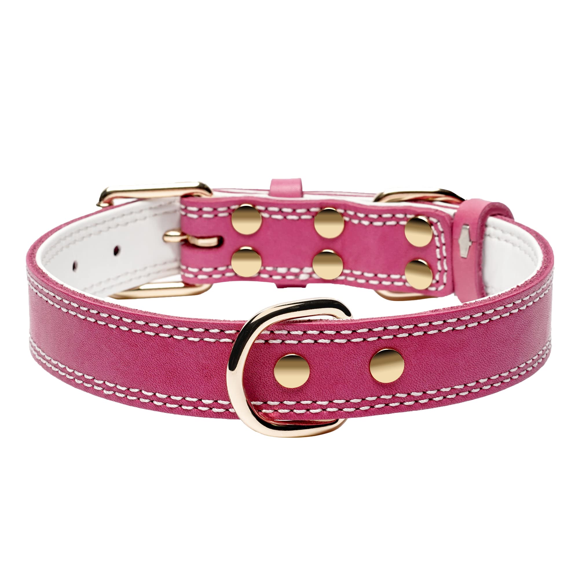 Beirui Personalisiertes Leder-Hundehalsband – Weich, Verstellbar 43–56 Cm, Mit Namensgravur Für Große Hunde