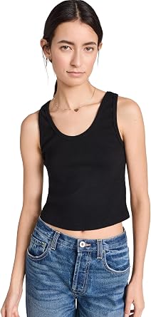 perfectwhitetee Womens Blondie Structured Rib Bra Friendly Tank