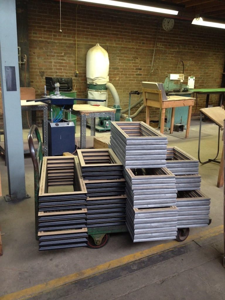 Creative Letter Art [10x20 4 Opening 4x6 Black Picture Frame with 10x20 Black Mat Collage including Full Strength Glass, Alphabet Photography