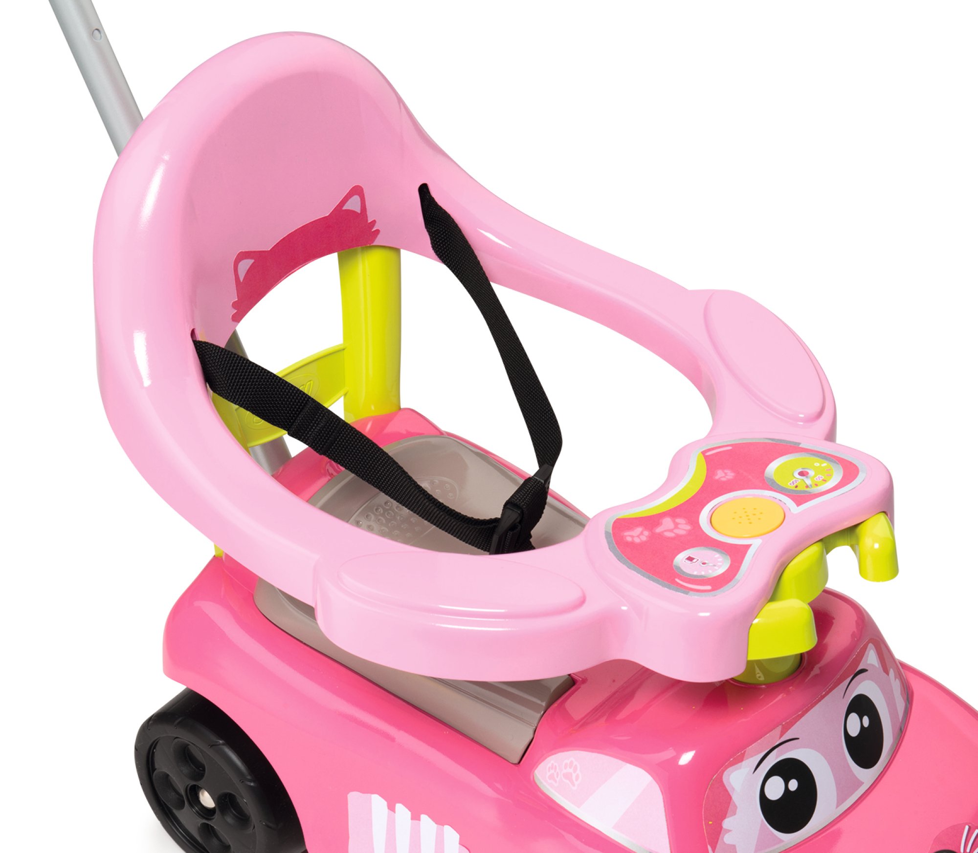 Smoby – Porteur Auto Balade Électronique 3 En 1 – Bascule, Trotteur, Coffre à Jouets, Klaxon – Dès 6 Mois – Fabriqué En France