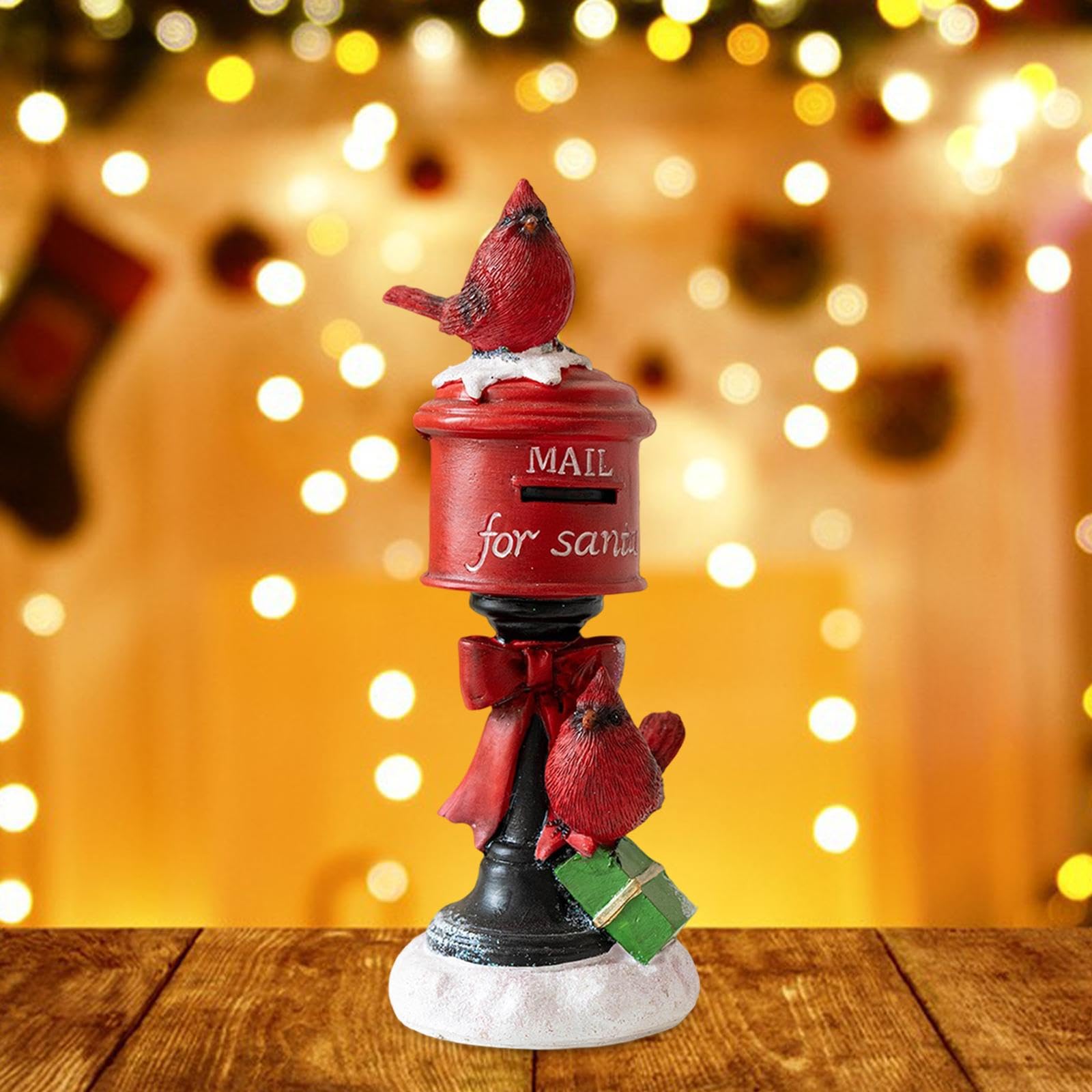 Figura de Cardenal Navideño, Escultura, Centro de Mesa, Decoración Navideña, Decoración de Mesa, Estatua de Pájaro para Estantería O Repisa de, Style a