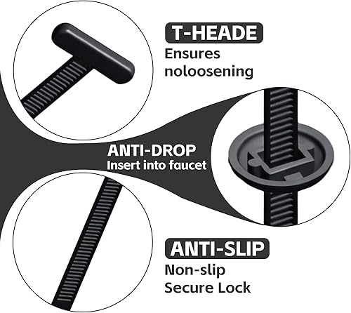 Miniatura 3 de Hebilla universal de nailon para ataduras de cables, nueva actualización 2026 resistente con remache autobloqueante, hebilla multifuncional para
