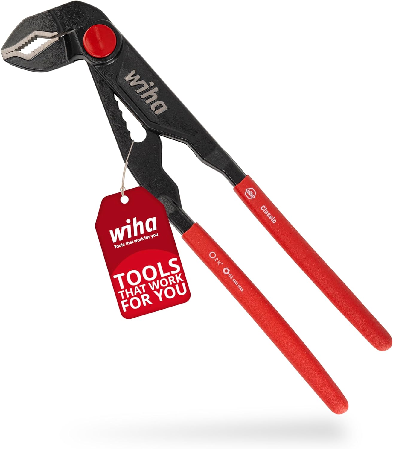 Wiha Z22030001 Pipe Wrench Basic with Button Adjustment 300 mm