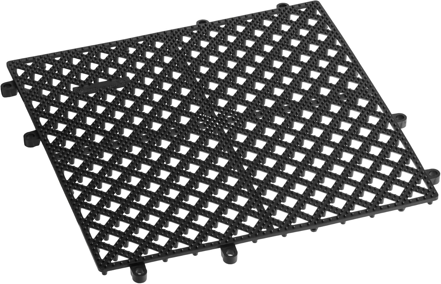 2 Pack Interlocking Bar Mats 12" x 12" Black Rubber Shelf Liner, Non-Slip Drying Surface for Glassware, Beverage Stations, Restaurant Counters, Cafes and Commercial Kitchens (2)