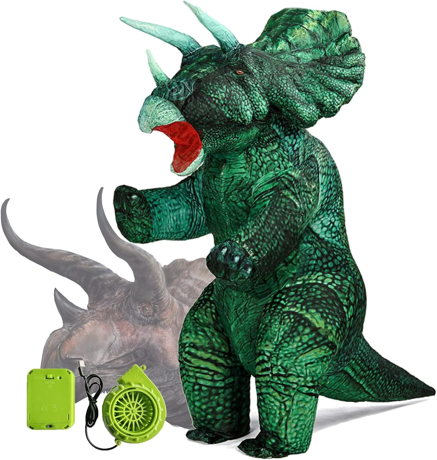 Triceratops Costumes for Adults,Dinosaur Costume Adult,Inflatable Dinosaur Costume Adult