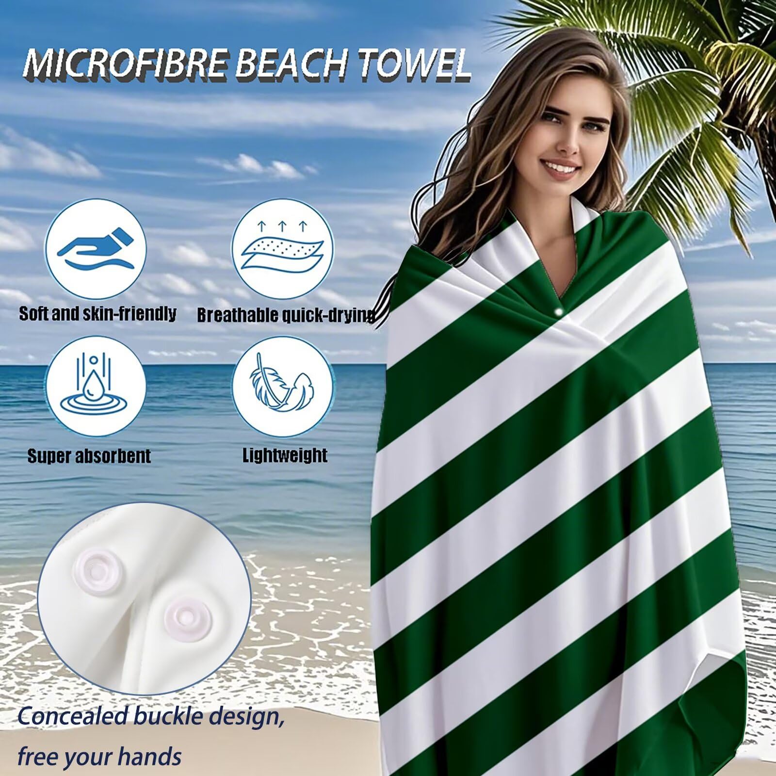 Toallas de Playa Microfibra Sencillez Toalla Playa Grande 180x90 cm Mujer Hombre Secado Rápido Absorbente Toallas Gimnasio Suave Sin Arena Toalla Microfibra para Playas Piscina Viajes Camping Q-315