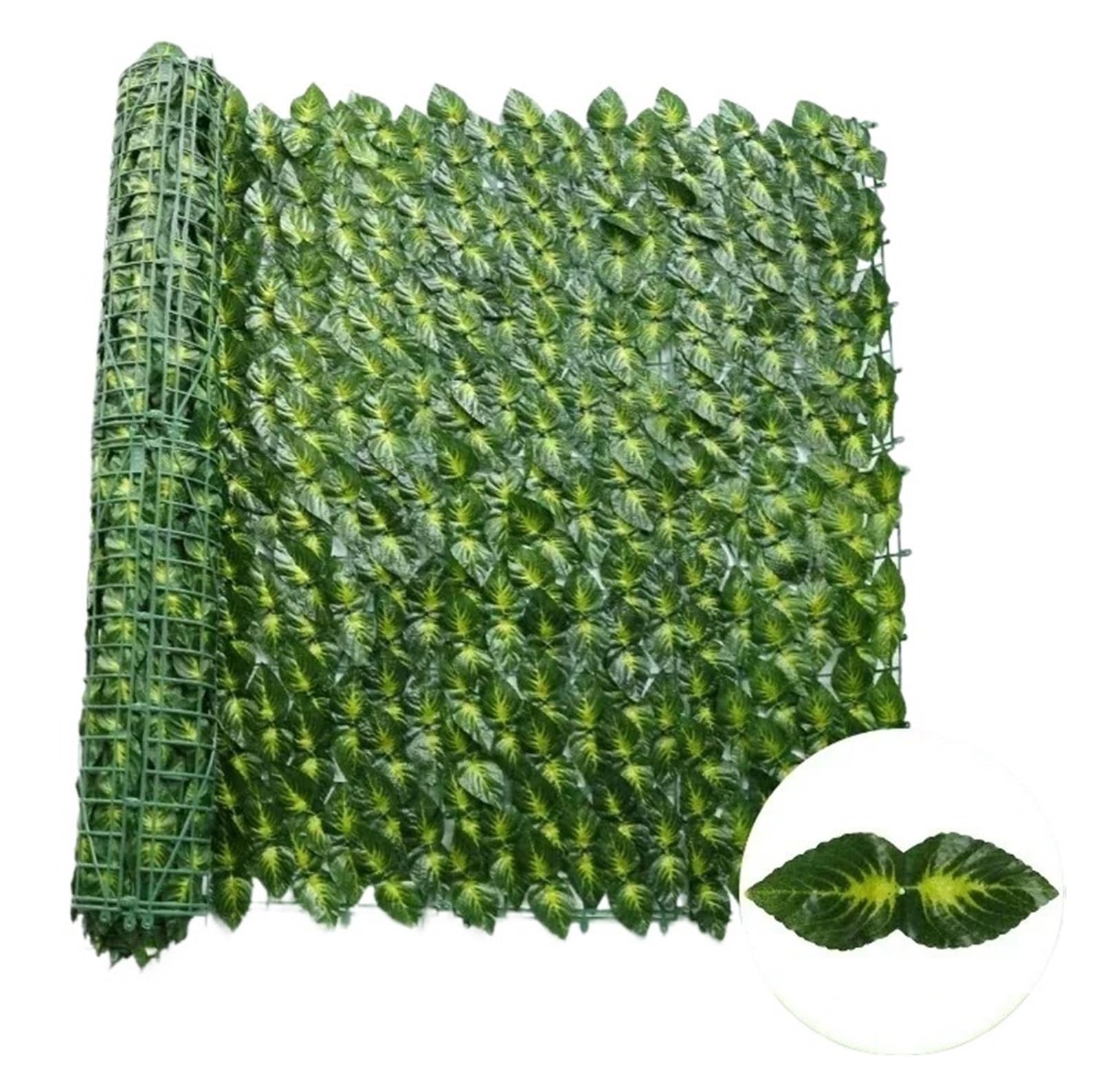 Artificial Ivy Privacy Fence Wall Screen Fake Vine Leaves Decoration Outdoor Garden(Black)
