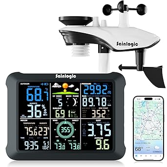 Sainlogic 14-in-1 WiFi Smart Weather Station with 24H/ 2.4G