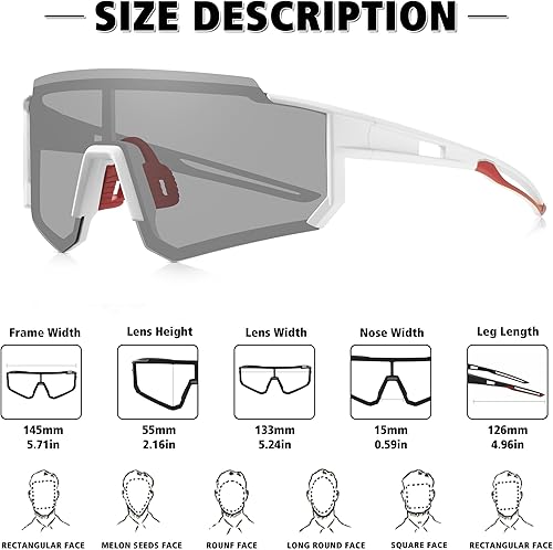 Miniatura 283 de STORYCOAST Lentes de sol deportivos polarizados para hombres y mujeres, para conducir, pesca, ciclismo, bicicleta de montaña, protección UV400