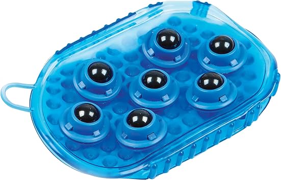 Roma Rubber Massage Mitt One Size Blue