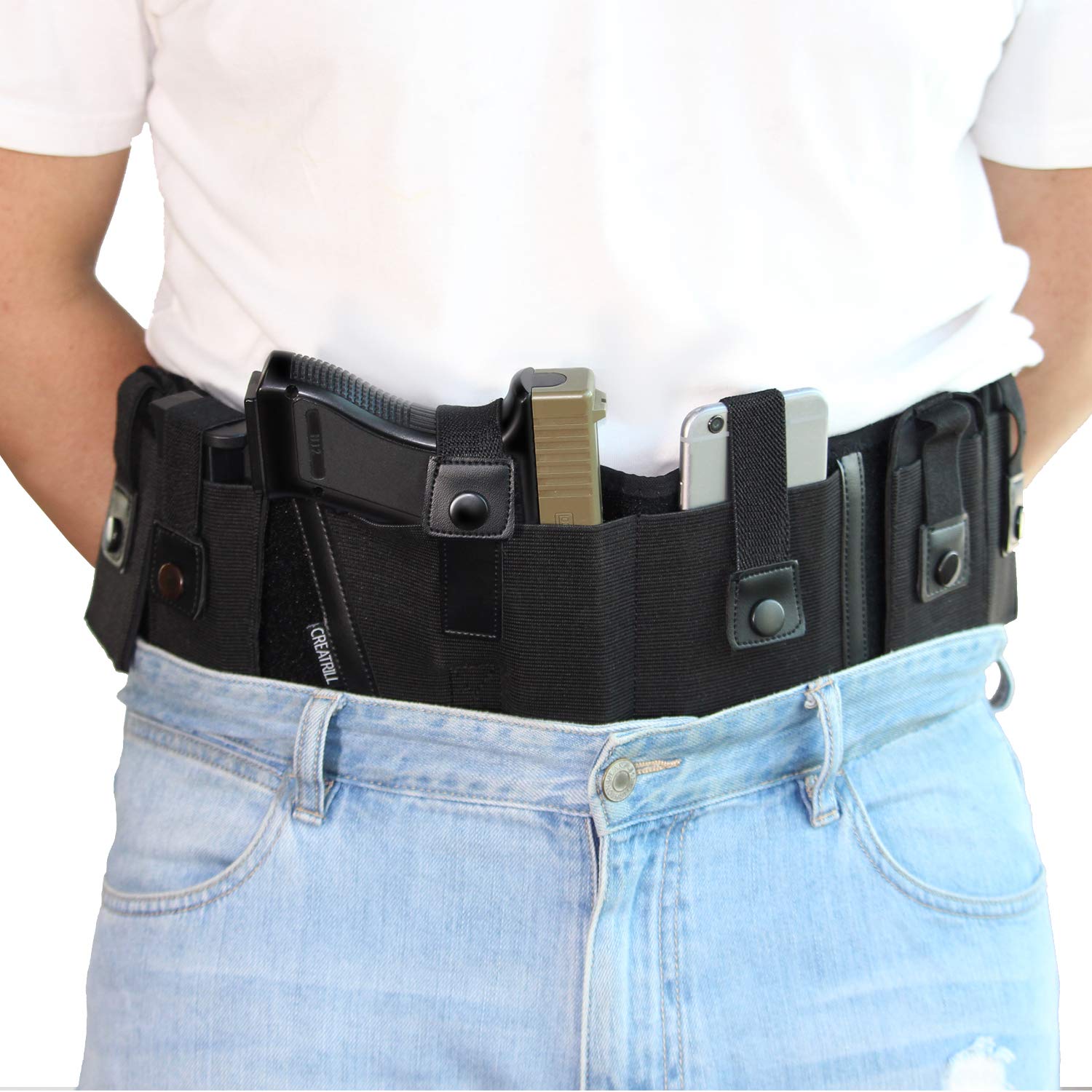 *left*CYEATRILL Upgraded Belly Band Holster for Concealed Carry + 3