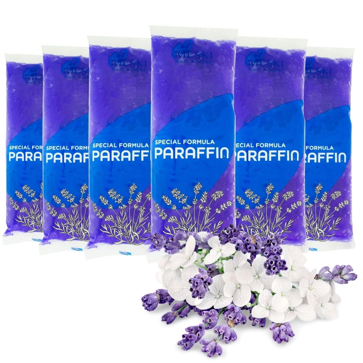 Natural Paraffin Wax Refills – 6 Pack Lavender Scented Wax Blocks for Hands and Feet, Paraffin Therapy for Muscle Pain Relief and Deep Hydration