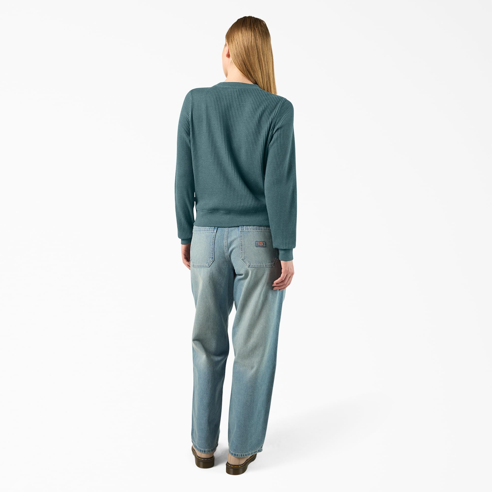 Dickies Womens Large Gauge Thermal Crew Maglione Donna