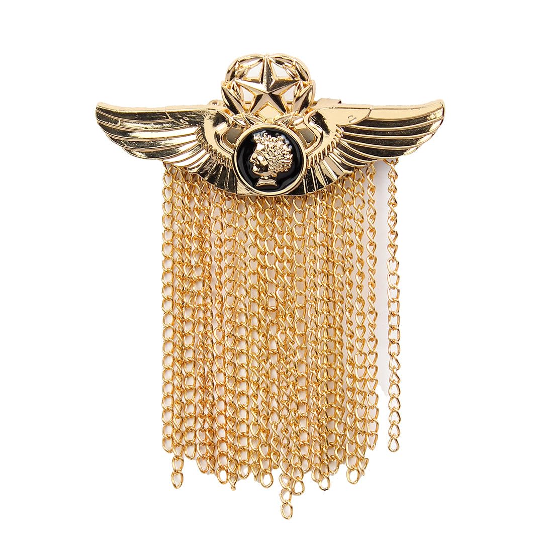 Kavove Winged Crowned Monarch Golden Colour Brooch (B0CVL5MRF8) Amazon Price History, Amazon Price Tracker