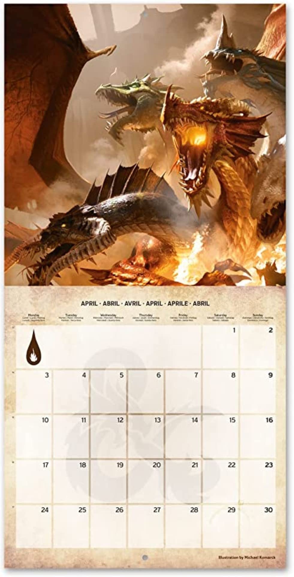 Grupo Erik Wandkalender 2023, Vintage Vögel Wandka Produktbild-Vorschau 8