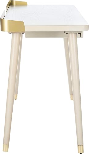 Miniatura 6 de Safavieh Escritorio moderno de 1 cajón blanco lavado y dorado