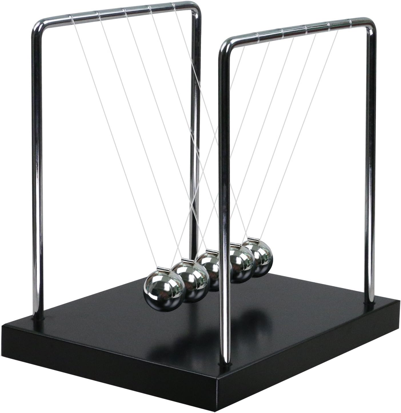 Classic Newtons Cradle Balance Medium Ball Black Science Psychics Desk Fun Gadget Toys