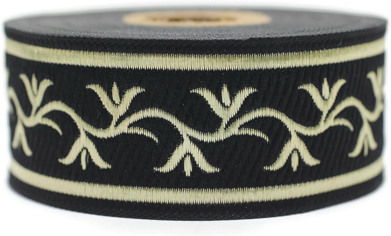 11 Yard Spool 1.37 inches Wide Royal Blue Gold Ivy Jacquard Ribbon Medieval Fabric Trim Gift Wrapping Wedding Party Decoration 35073