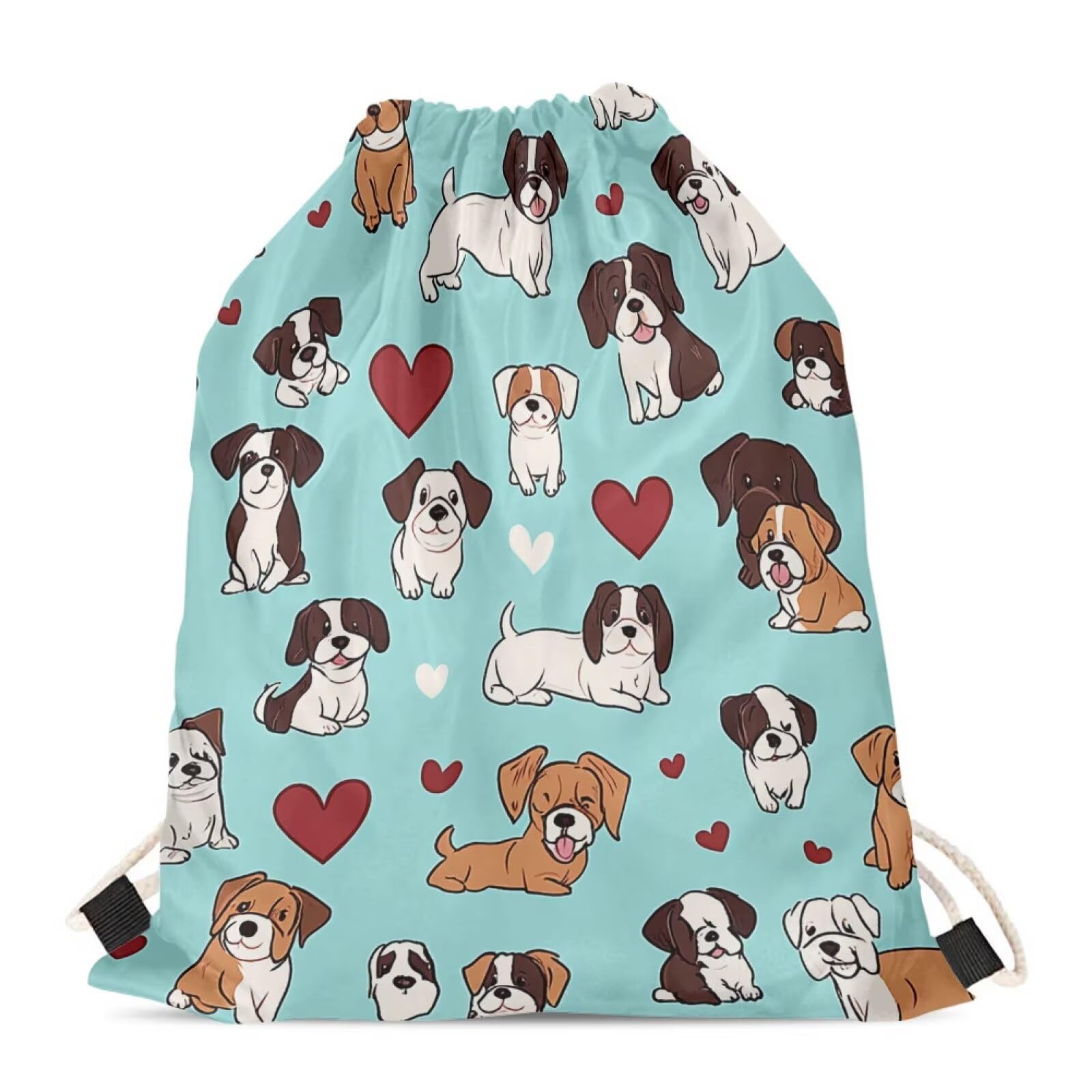 Upetstory Animals Patterned Drawstring Gym Bag for Teens Kids, Cinch Backpack for School Gifts