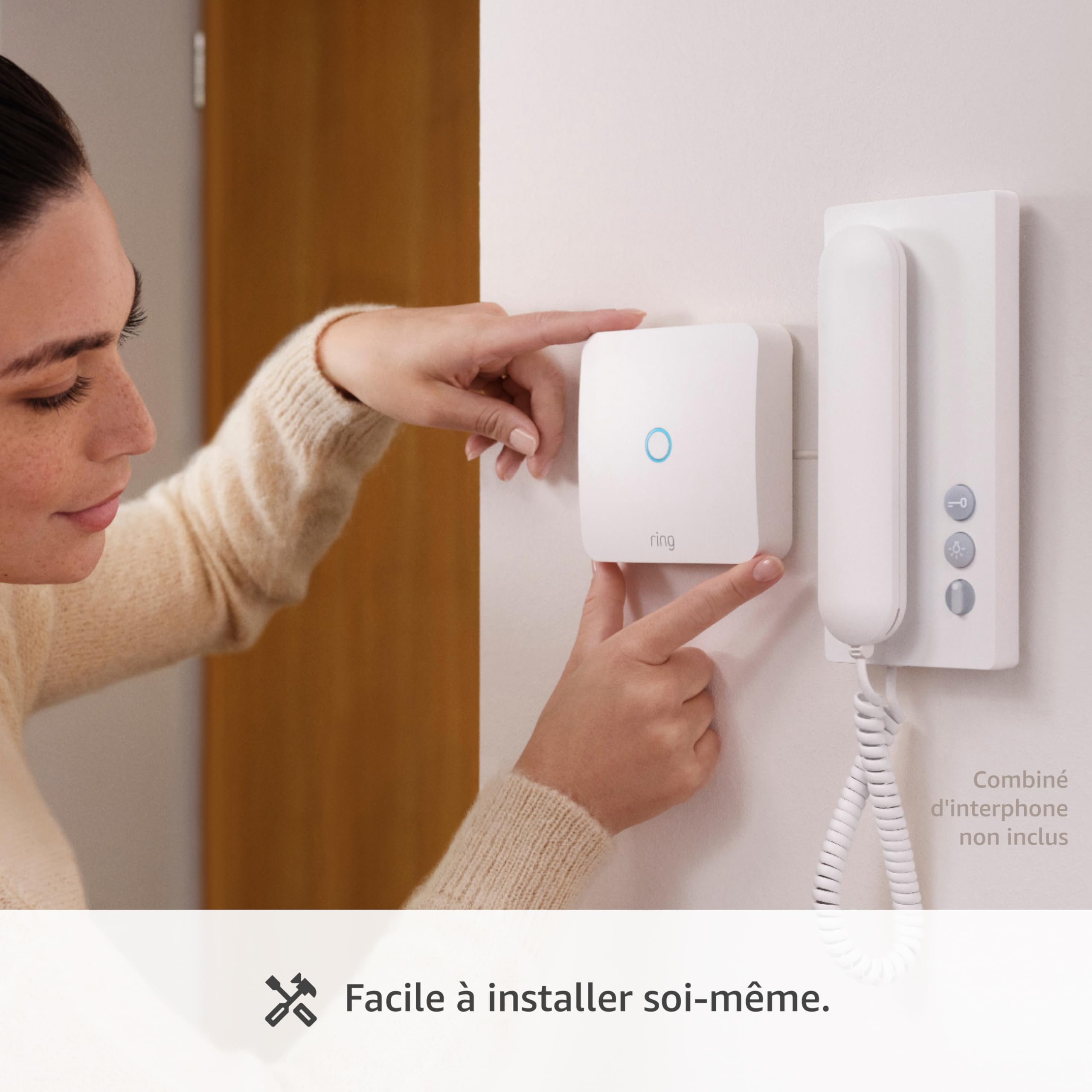 Ring Intercom par Amazon + Echo Pop Anthracite | Pack de démarrage idéal pour une maison intelligente connectée