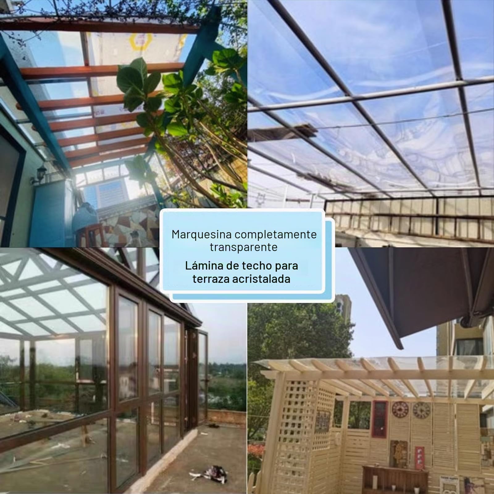 Placas de Policarbonato Planchas Transparentes Impermeable,Láminas de Repuesto para Exterior,Paneles para Tejado,Toldo Marquesina para Jardín Terraza,con Tornillos,Personalizable (1.5x2m)