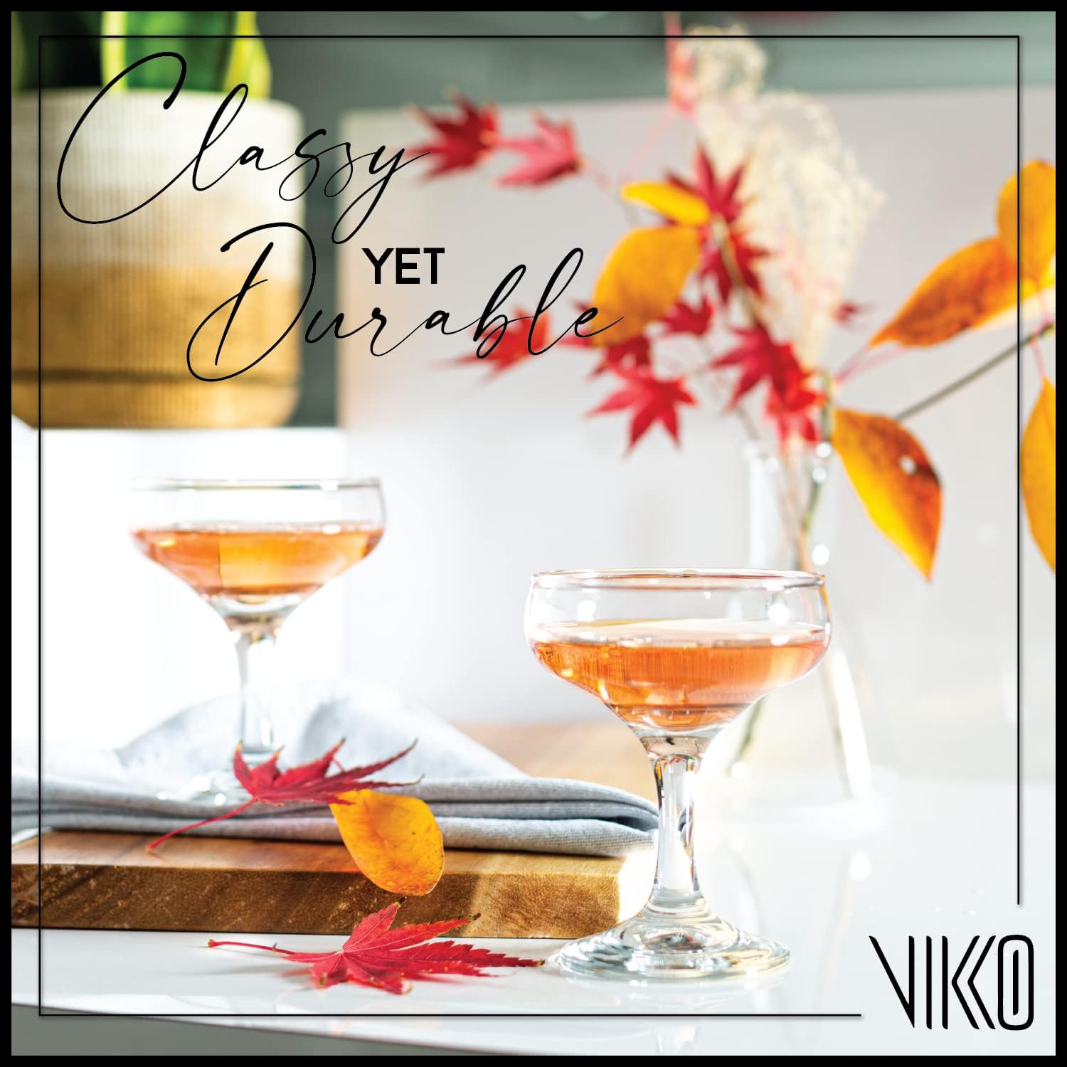Vikko Cocktail Glasses Coupe Glass, Set of 6 Champagne Coupe Glasses, 7.4 Ounce Manhattan Glasses For Cocktails, Classic Martini Glasses, Vintage Coupe Cocktail Glass