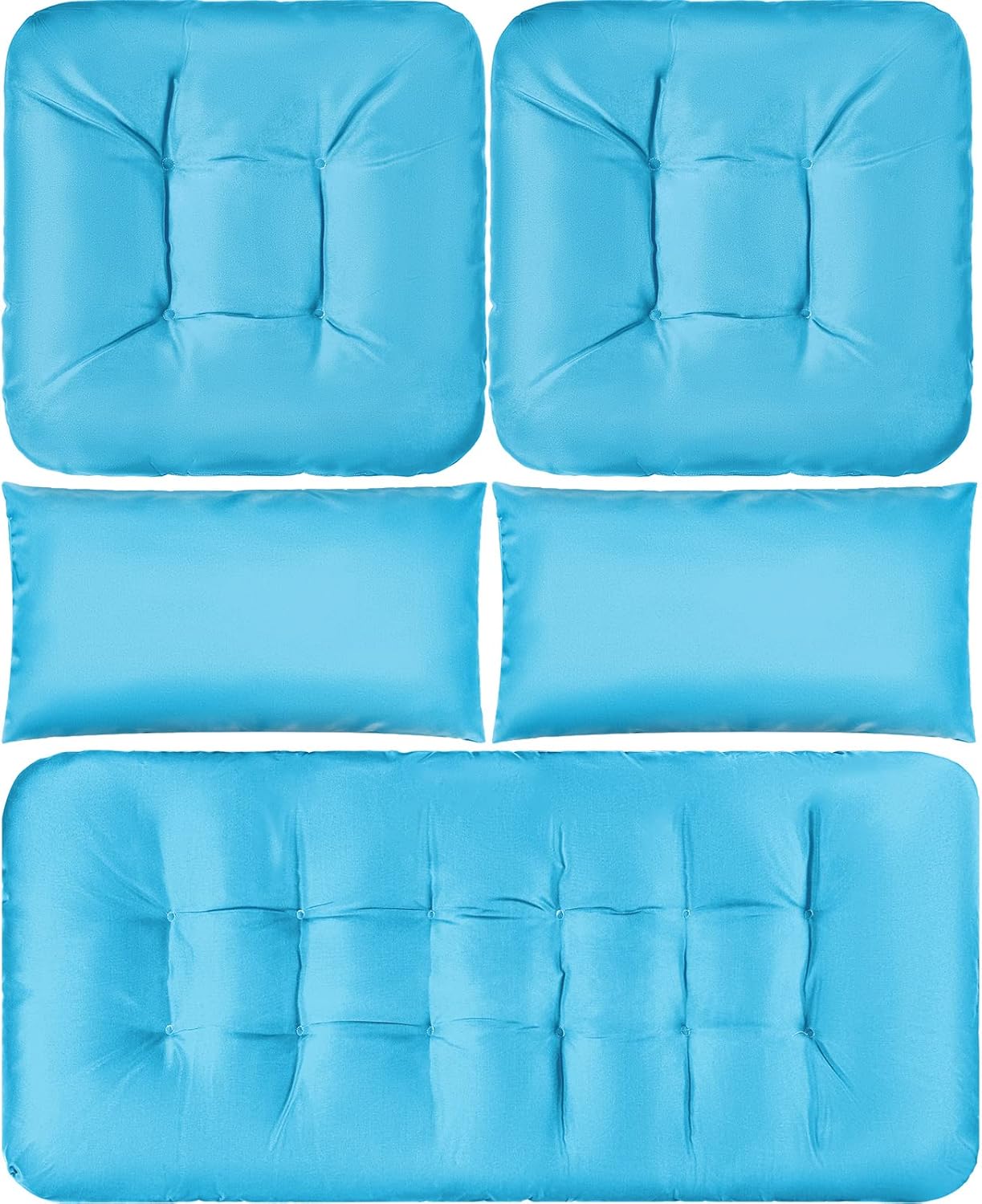 5 Pieces Wicker Patio Cushion Sets Include 1 Loveseat 2 U