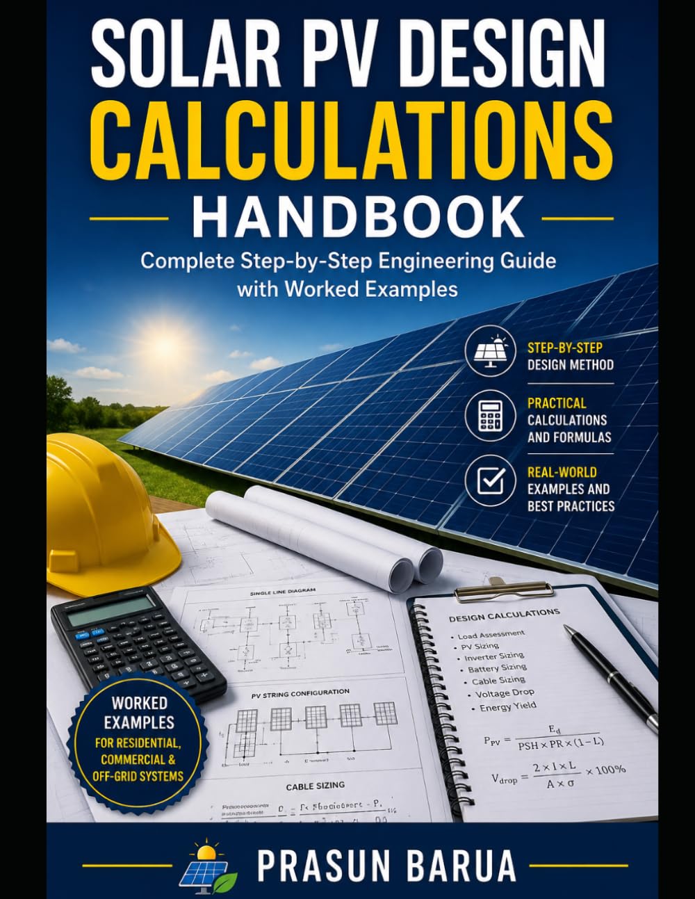 Solar PV Design Calculations Handbook: Complete Step-by-Step Engineering Guide with Worked Examples