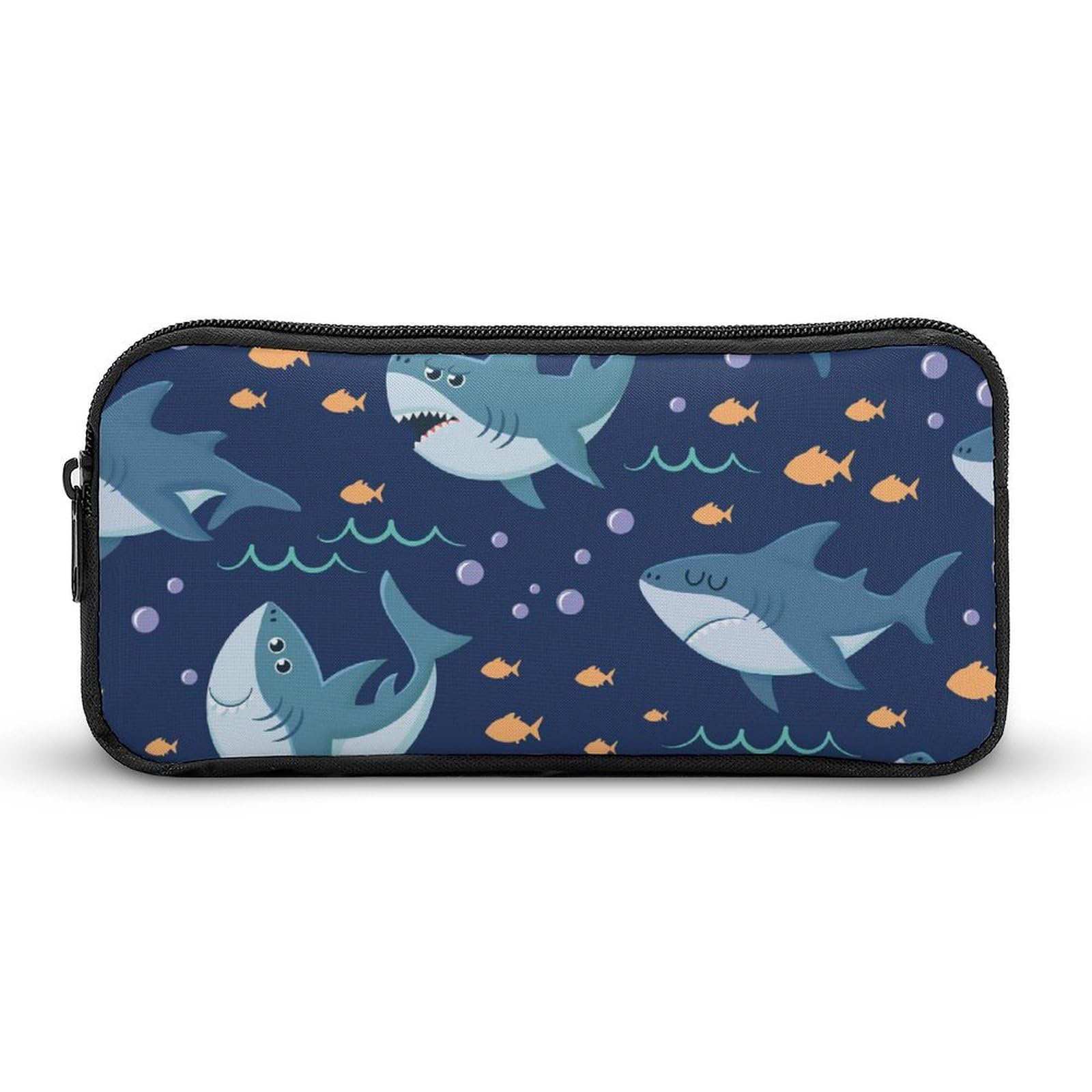 Amazon.co.jp: ペンケース サメ 鮫柄 魚柄 ペン袋 筆袋 ペンポーチ 大 