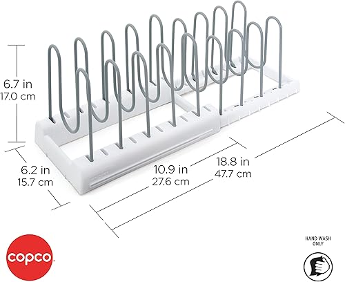 Miniatura 3 de Copco Organizador de tapa, 10.9 x 6.2 x 6.7 pulgadas, blanco