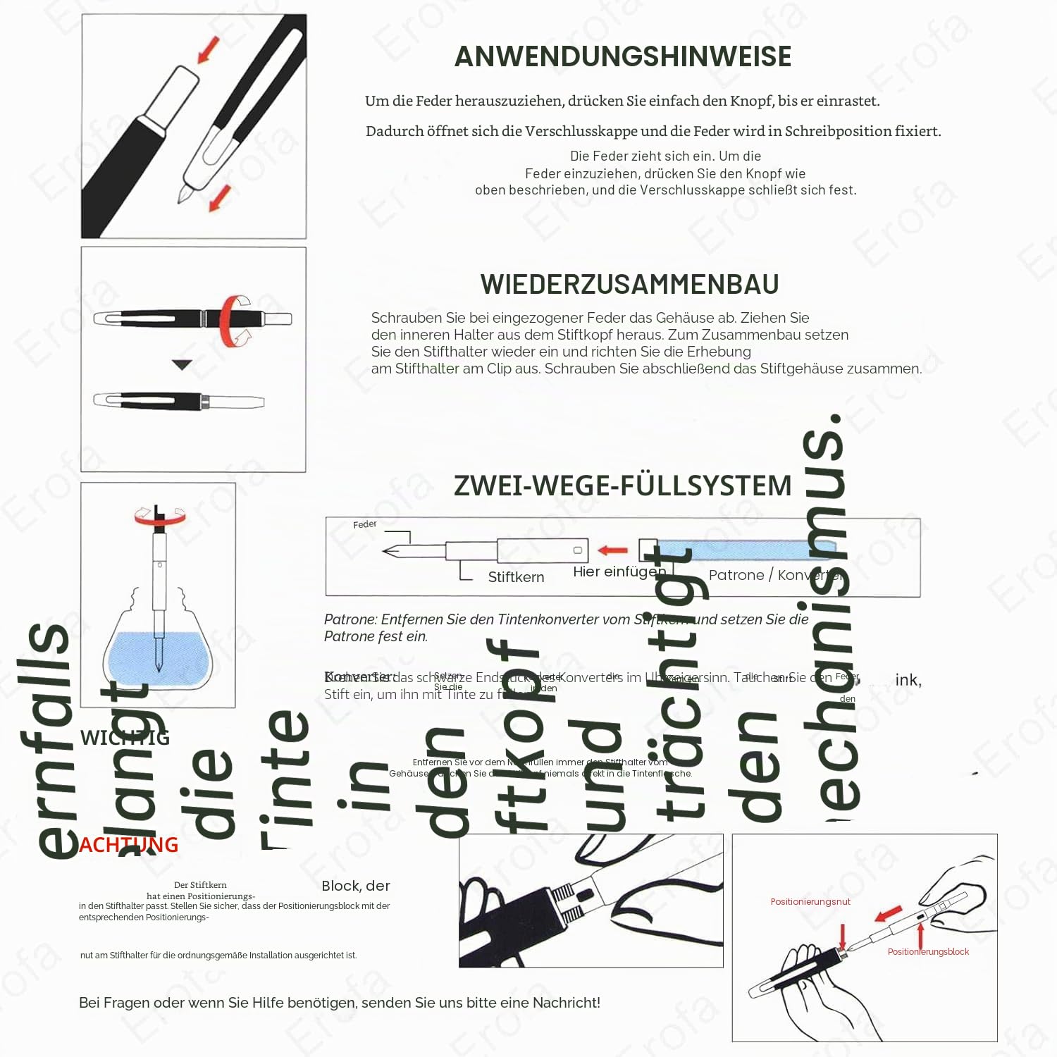 Jinhao 10 Serie Press Füllfederhalter Perlblau Einziehbare mittlere Feder mit Tintenkonverter und Metallstift-Box-Set (Silberne Clip-Version)
