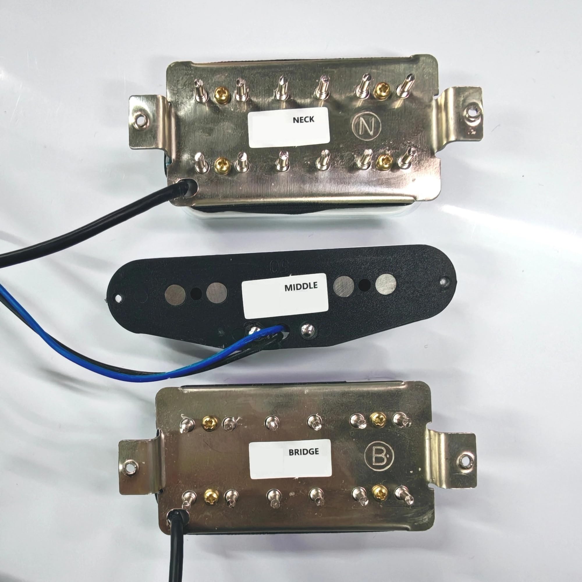 3 Stücke Humbucker + Single Coil Pickup Weiß Alnico 5 Gitarre Pickups Set for HSH