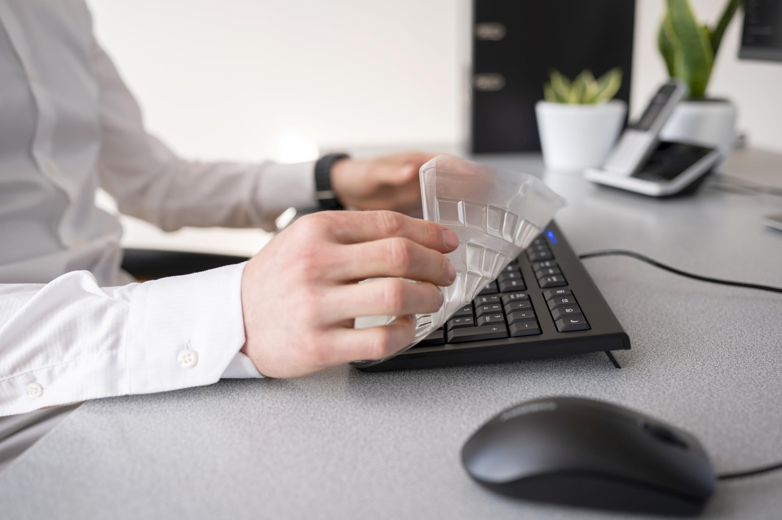 CHERRY WetEx®, Film de Protection Flexible pour Clavier, Protection fiable Contre la Contamination par Les liquides, la poussière et Les Corps étrangers Stream Keyboard