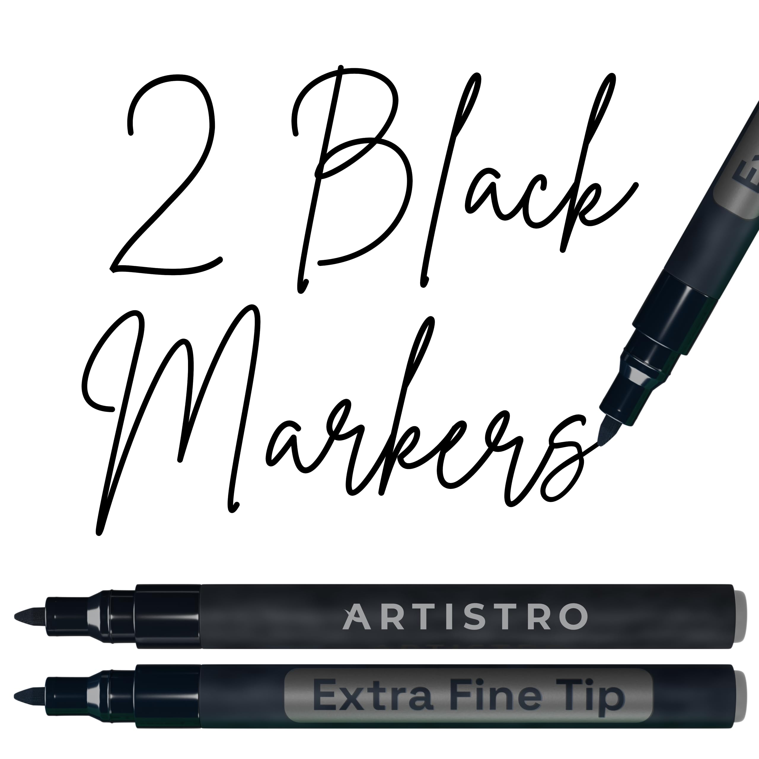 Black Acrylic Fine Tip Paint Pens For Wood Extra Fine Tip Acrylic - Main Image