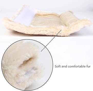 MOONET Universal Soft Faux Sheepskin Seatbelt Covers, 2 Pack (Beige)