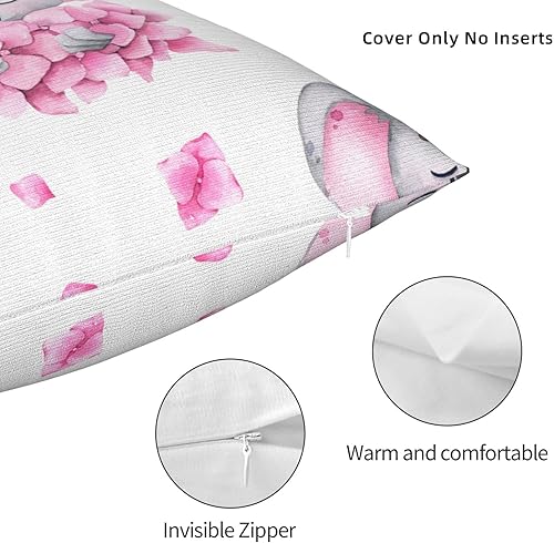 Miniatura 4 de GLOVET Fundas de almohada con estampado de koala rosa de 20 x 20 pulgadas, almohadas decorativas para sofá, cama, fundas de cojín para decoración de