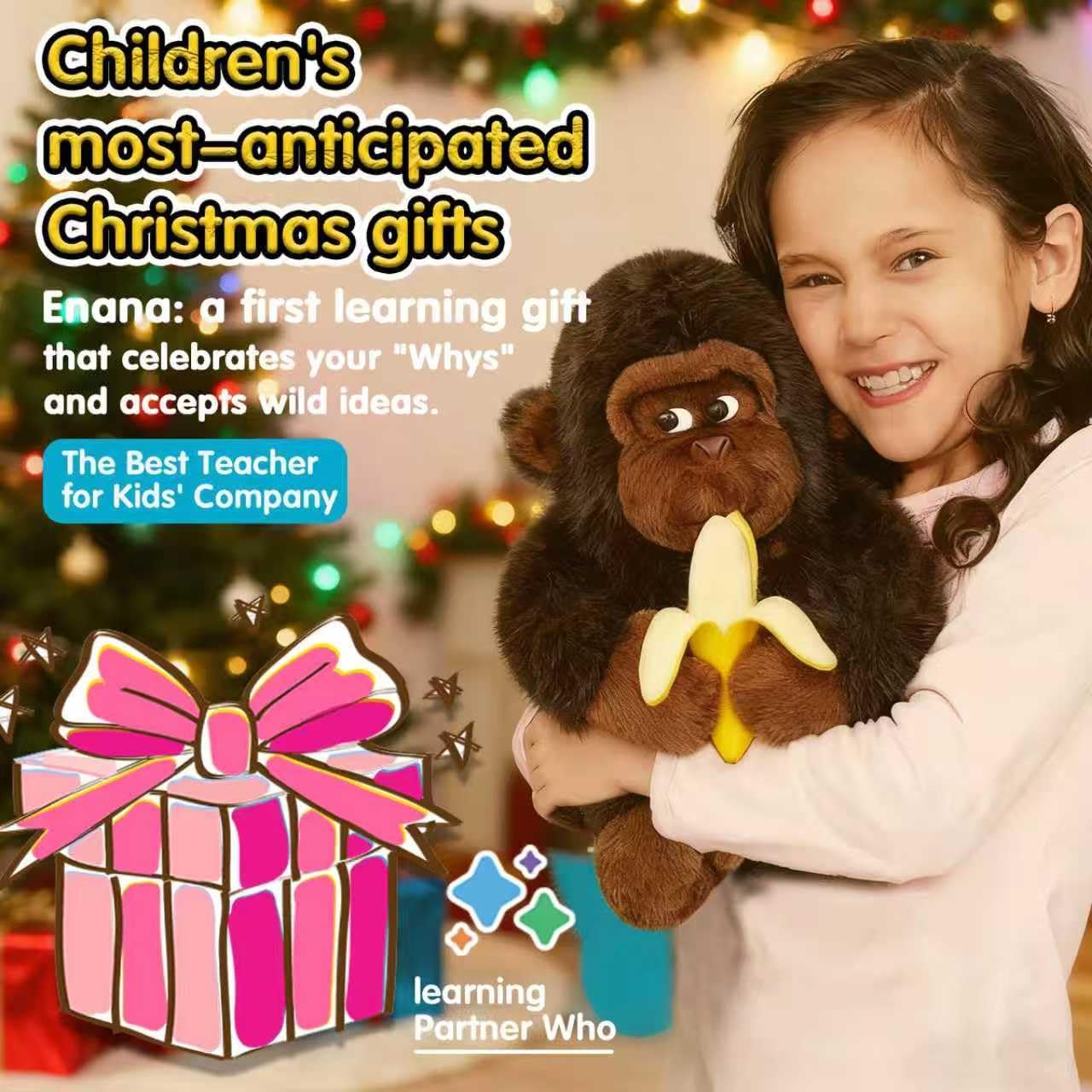 AI Talking Interactive Toy Figure, ChatGPT Large Smart Stuffed Animal Gorilla with Real Time Voice, Educational Companion Toy for Girls and Boys, for Kids,Seniors & Elderly. - Image 5